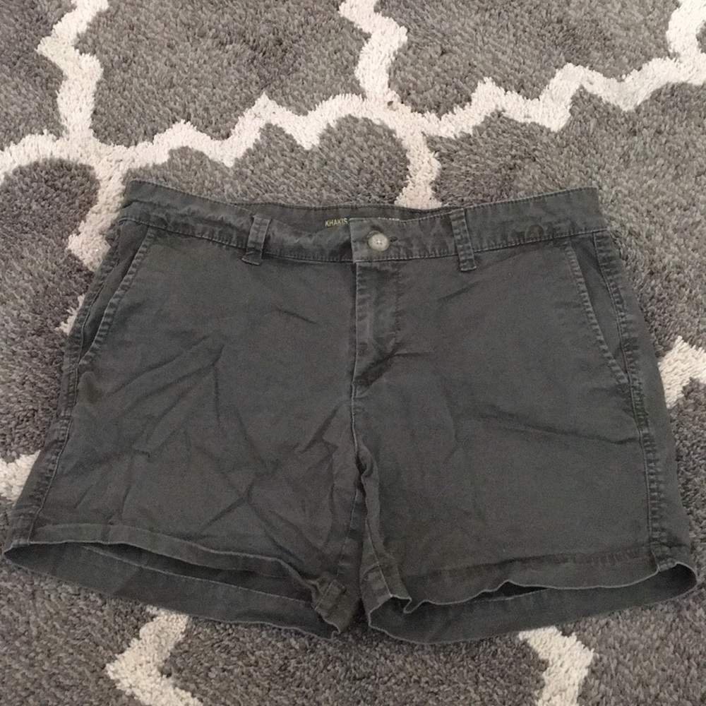 Green khaki shorts